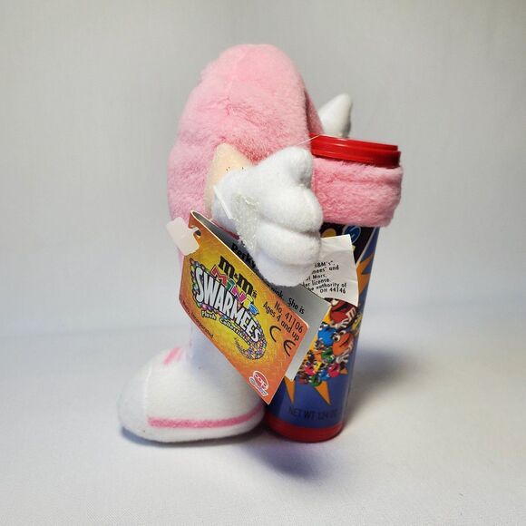 M&M's Minis Swarmees Plush Collectible Candy Holder Perky Pink Vintage No. 41106 - Picture 2 of 4